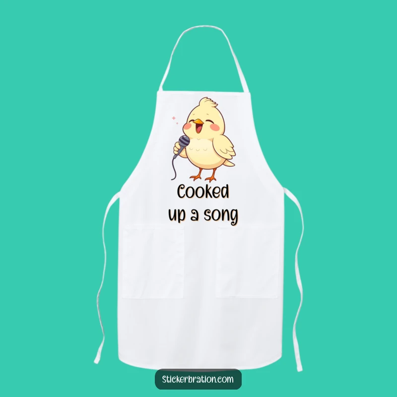 Funny Bird Apron: Singing Chef, Humorous Kitchen Performer