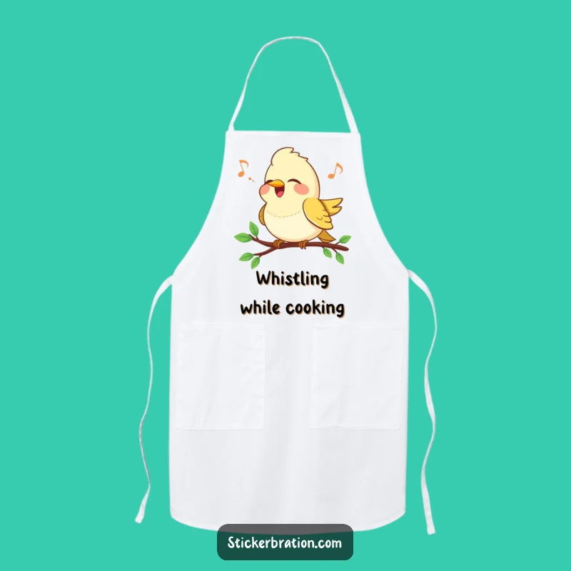 Funny Bird Song Apron - Cook to a Tune, Musical Kitchen Gift!