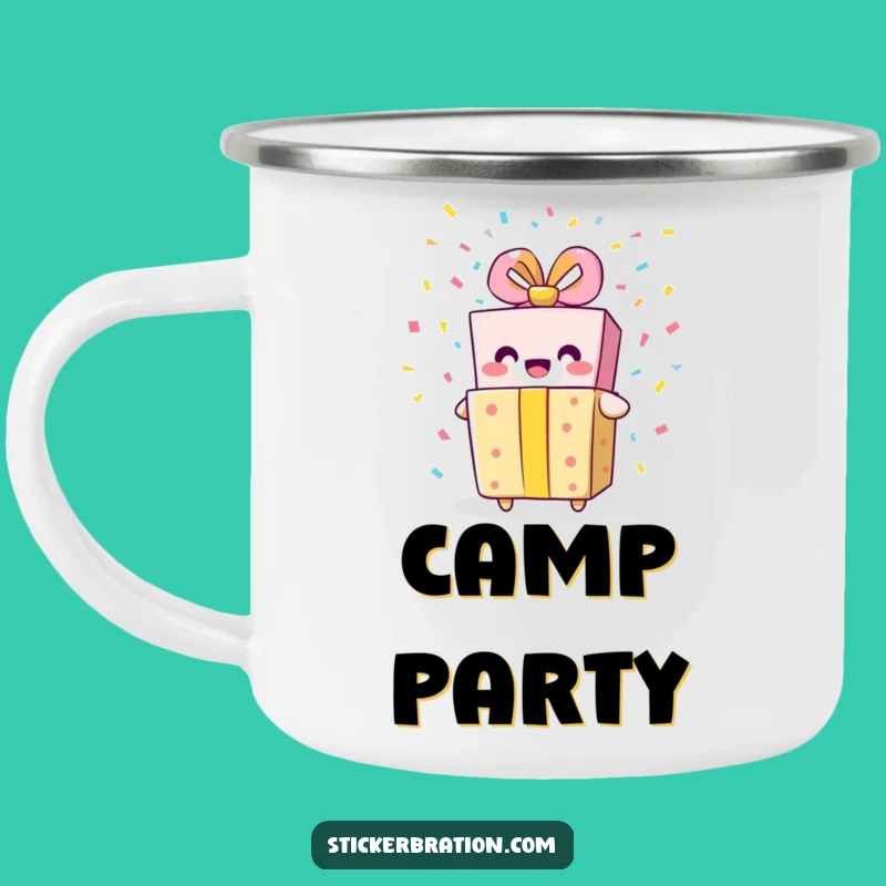 Funny Gift Box Camping Mug - Festive Campfire Celebrations