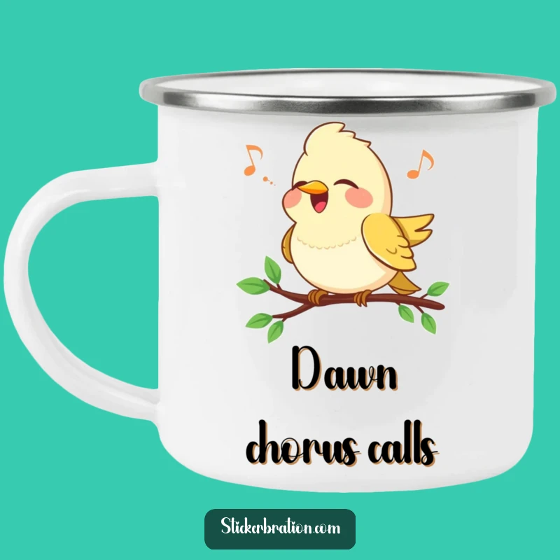 Funny Bird Song Camping Mug - Outdoor Melodies, Wake Up with Nature, Gift!
