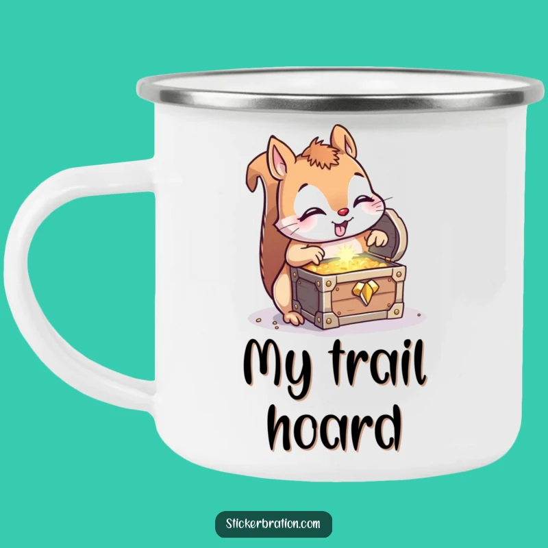 Funny Squirrel Treasure Camping Mug - Adventure Brews, Hilarious Outdoor Gift!