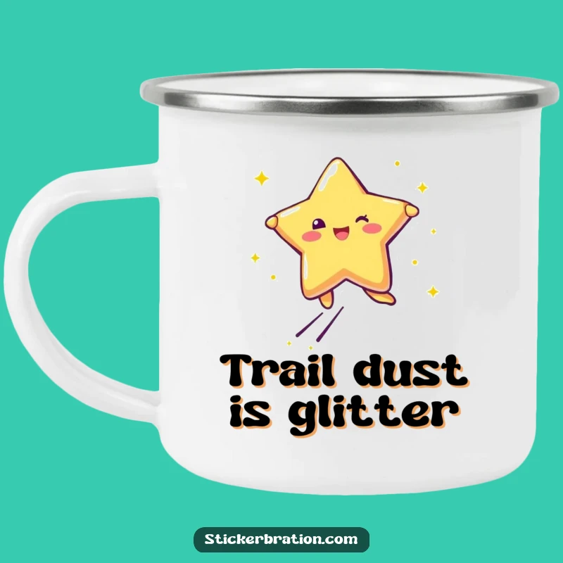 Funny Star Camp Mug: Glittery Drinkware for Joyful Adventures