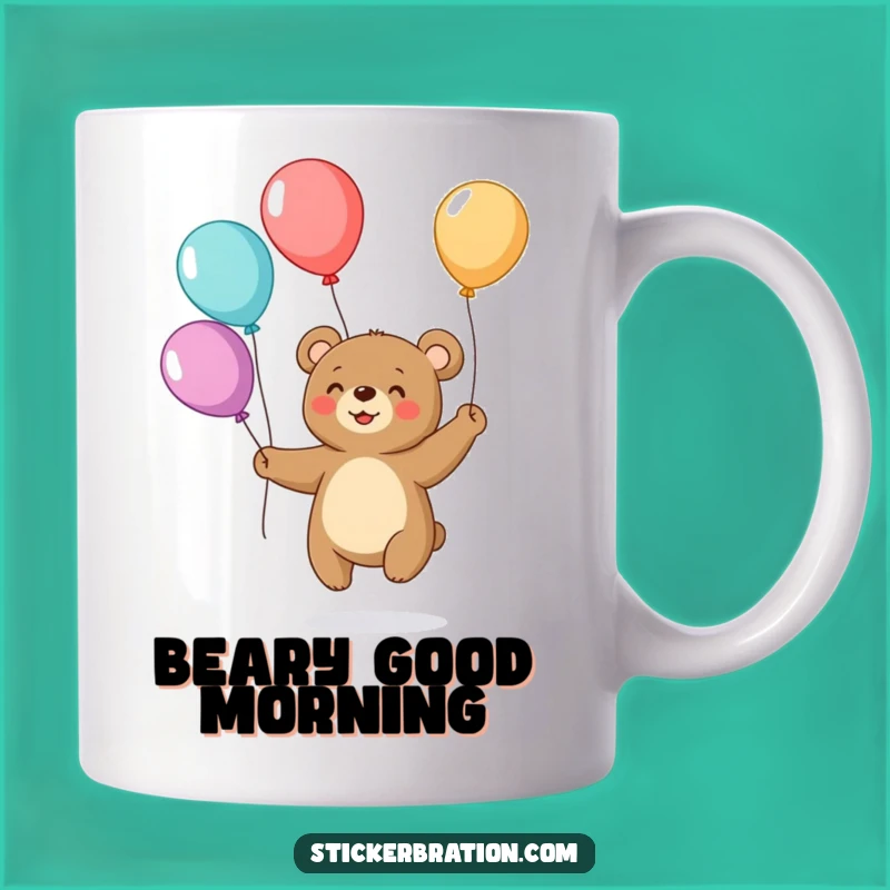 Funny Bear Juggling Balloons Mug: A Playful and Hilarious Gift for Every Occasion