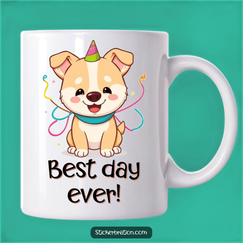 Funny Dog Party Mug: Celebrate Your Furry Friend's Joy