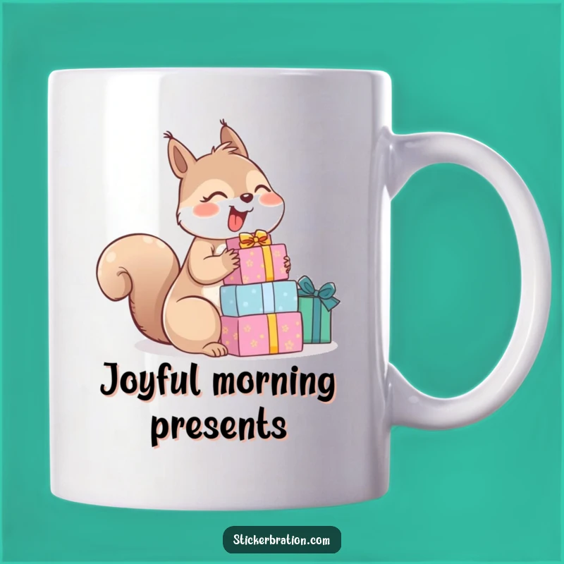 Funny Giggling Squirrel Gifts Mug: Hilarious Design for Joyful Gift-Givers