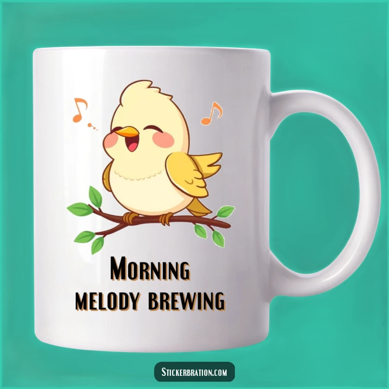 Funny Bird Song Mug - Cheerful Melody, Perfect Funny Gift for Music Lovers!