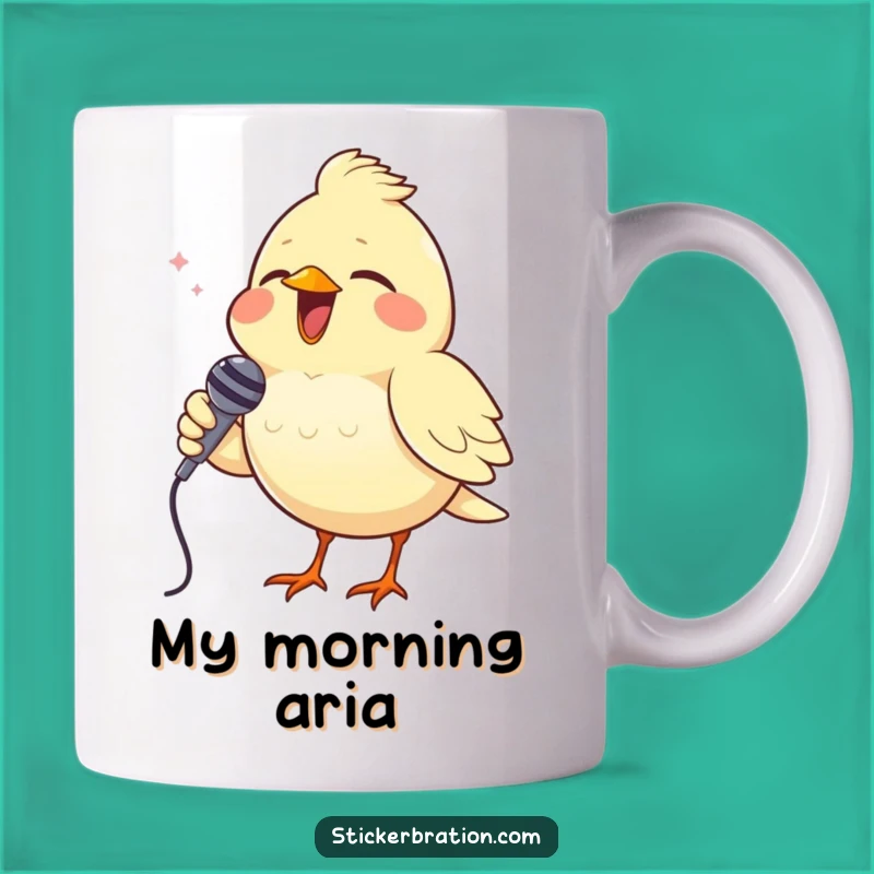 Funny Bird Mug: Singing Star Surprise, Hilarious Gift for Music Lovers