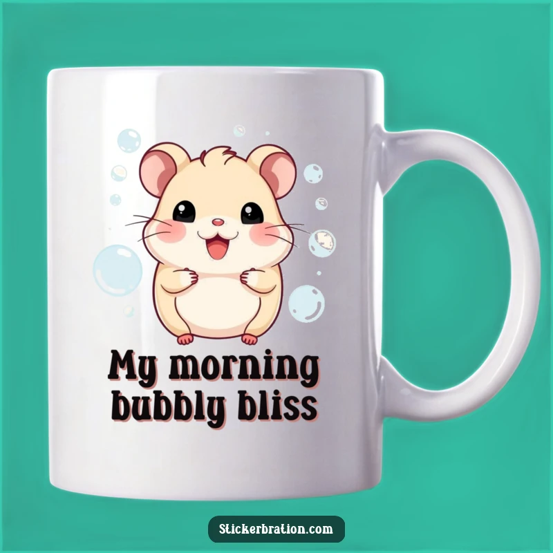 Funny Hamster Bubbles Mug: A Joyful Character Design Perfect for a Cheerful Gift