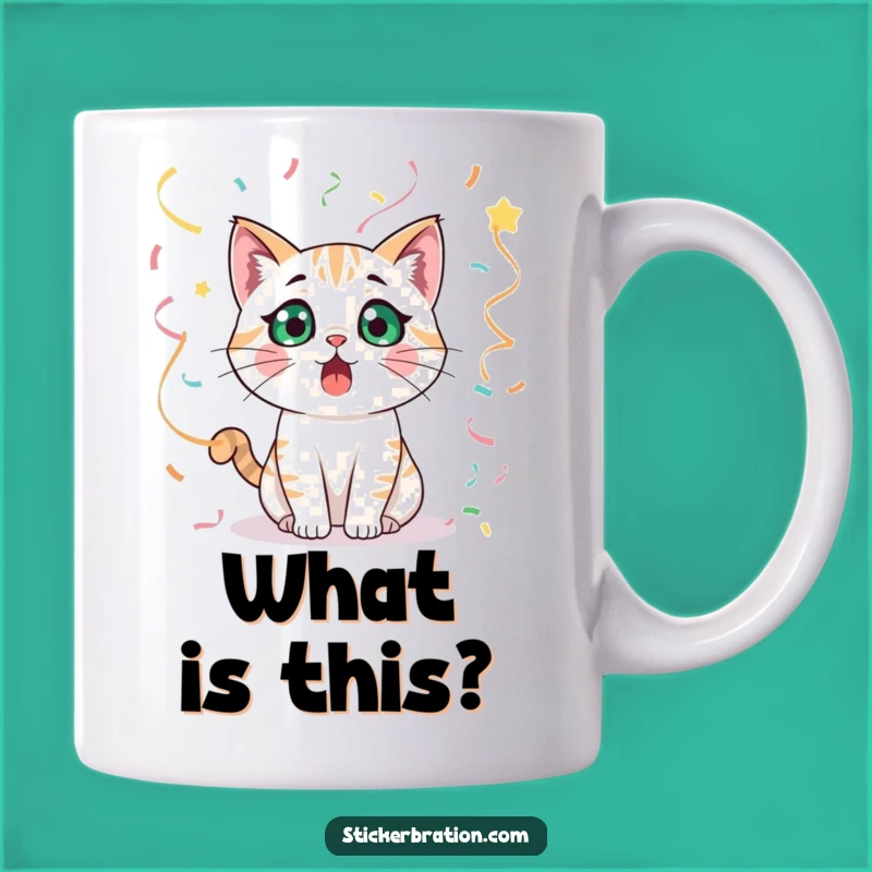Funny Surprised Cat Mug: A Hilarious Reaction Gift for Cat Lovers' Mornings