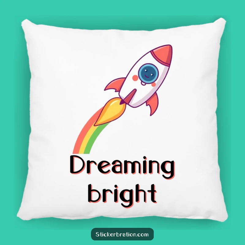 Funny Rocket Pillow - Cozy Comfort with Cosmic Dreams