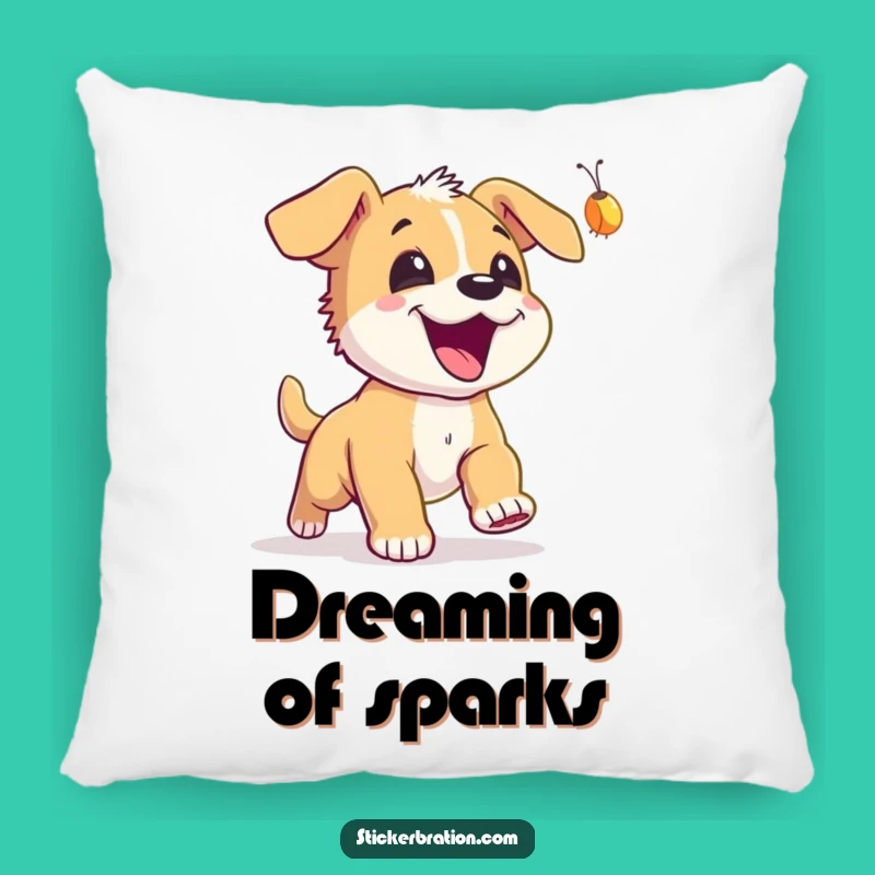 Funny Puppy Firefly Pillow - Cozy Comfort, Adorable Doggy Dreams, Perfect Gift!