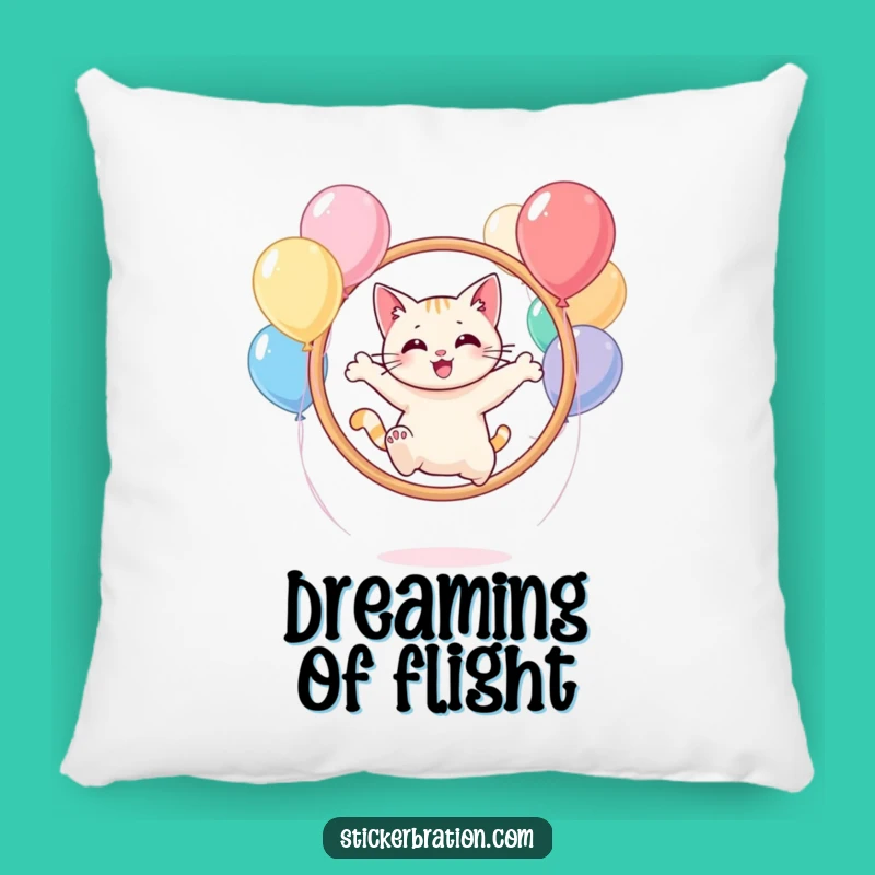 Funny Cat Balloon Hoop Pillow: Comfy Jumps, Perfect Playful Accent!