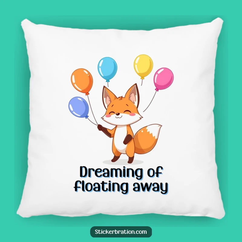 Funny Fox Balloon Juggling Pillow: Cuddle Up with Playful Charm