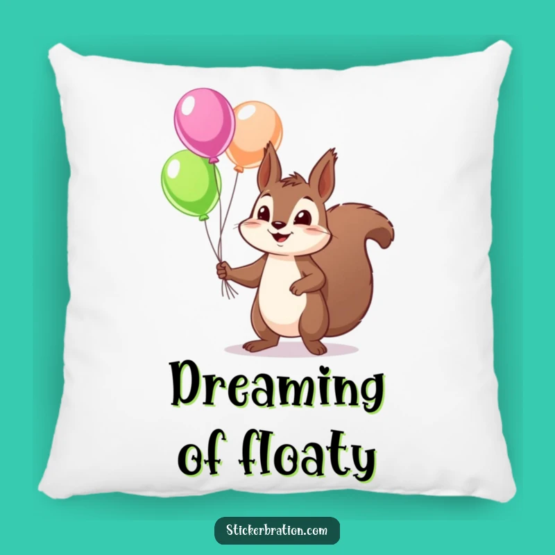 Funny Squirrel Playful Pillow: Mischievous Character Comfort, Hilarious Gift!