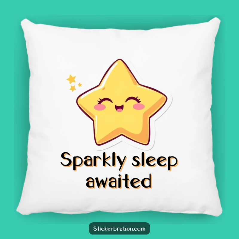 Funny Winking Star Pillow: Cuddle Up with This Sparkly Character