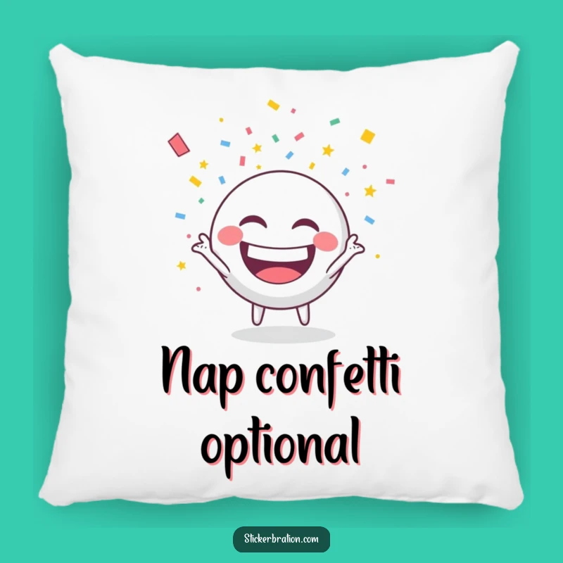 Funny Confetti Party Pillow: Comfy Cushion for Festive Fun