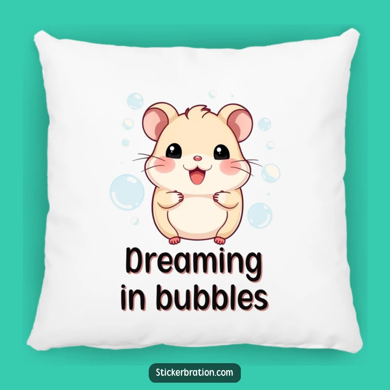 Soft Funny Hamster Bubbles Pillow: Add Comfort and Humor with This Cute Design