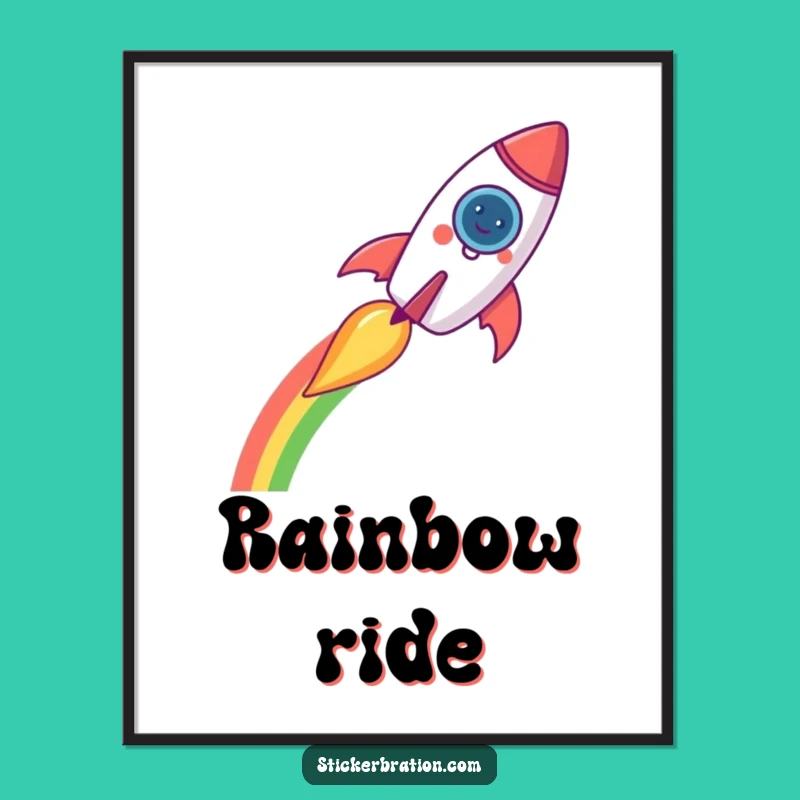 Funny Rocket Digital Art - Instant Cosmic Adventure for Your Walls