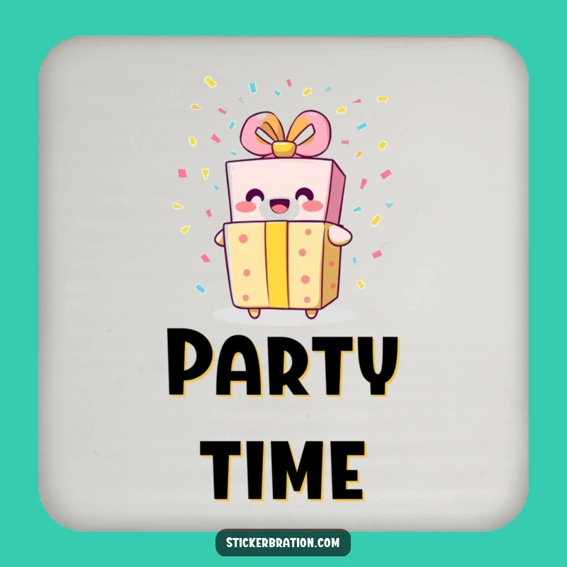 Funny Gift Box Drink Coaster - Protect Surfaces with Party Style