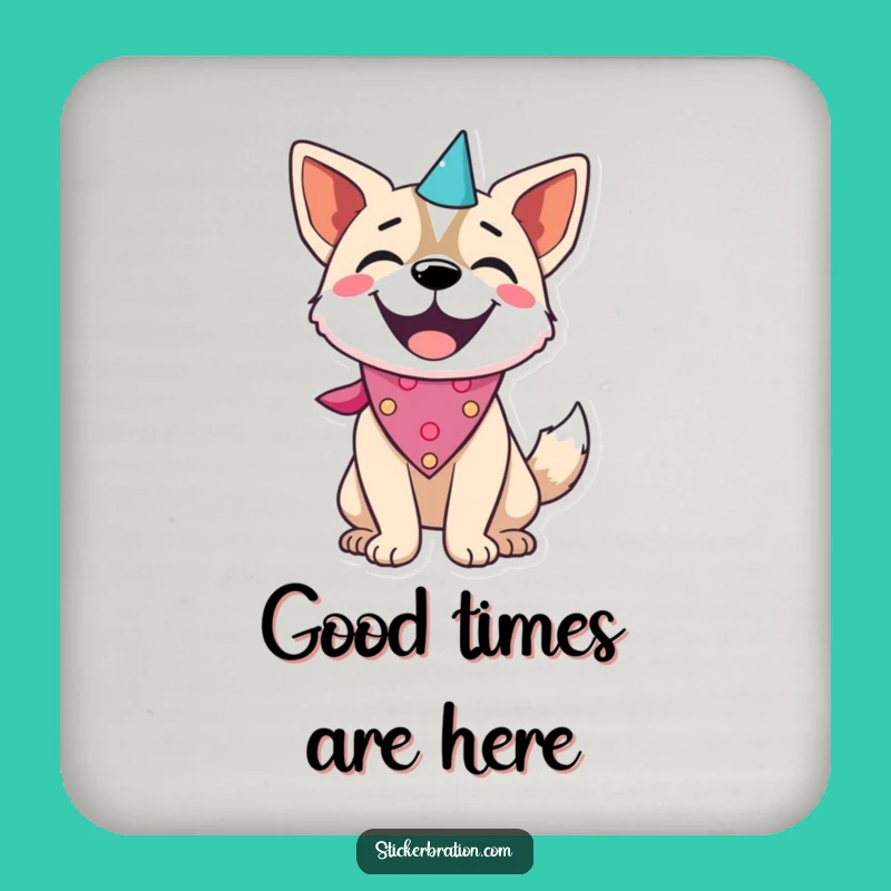 Funny Dog Party Coaster: Protect Surfaces with Happy Flair!