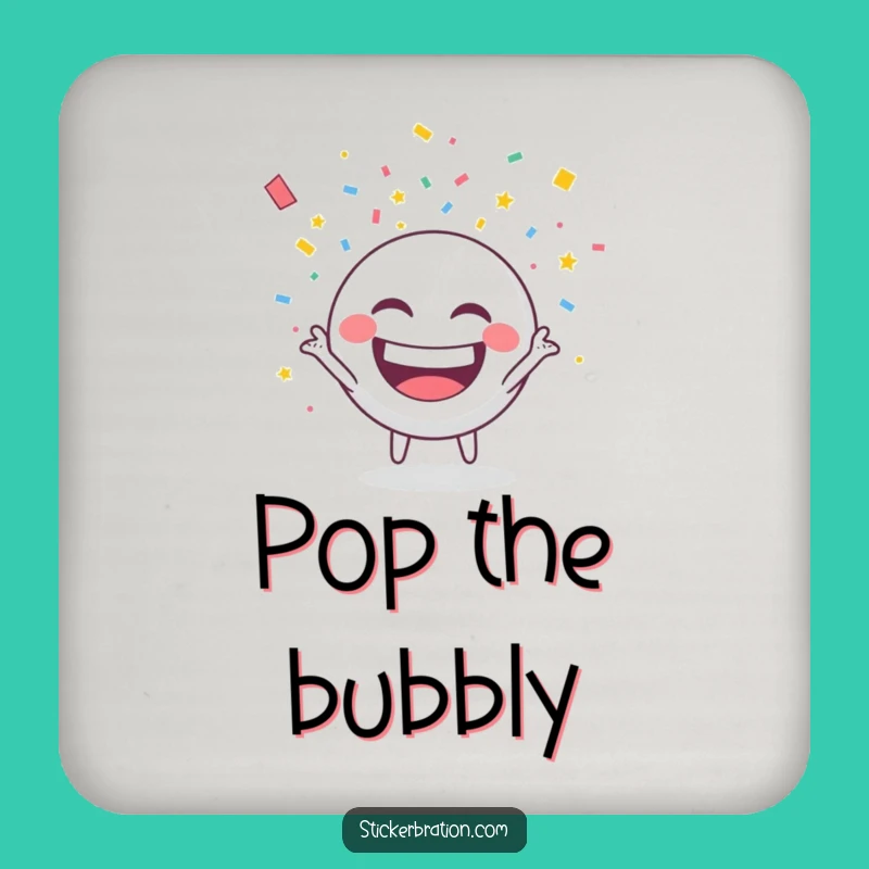 Funny Confetti Coaster: Protect Surfaces with Festive Humor