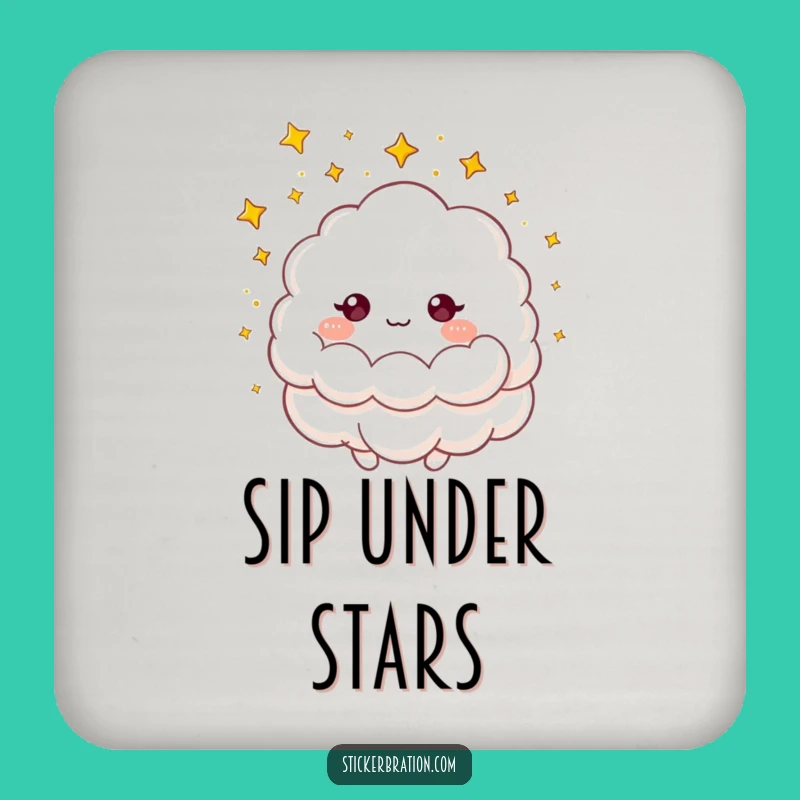 Funny Cloud Stars Coasters: Protect Surfaces with Magical Humor