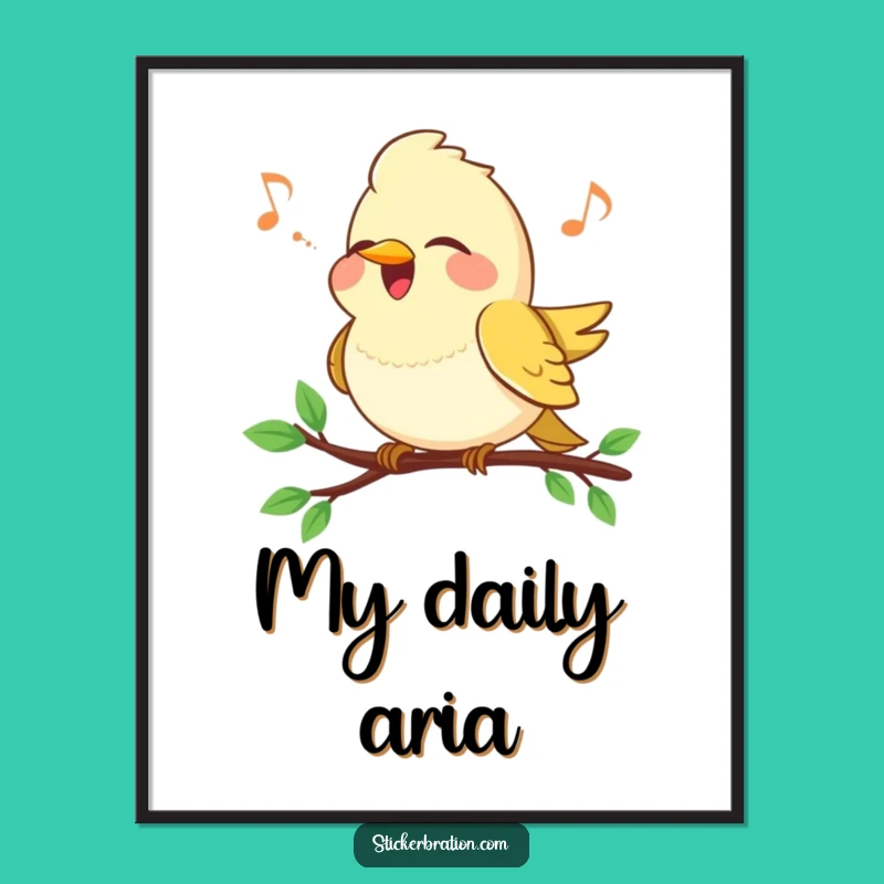 Funny Bird Song Poster - Cheerful Art, Bring Nature's Melody Home, Great Gift!