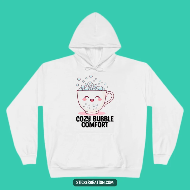 Funny Teacup Bubbles Hoodie: Cozy Up with This Cheerful Character