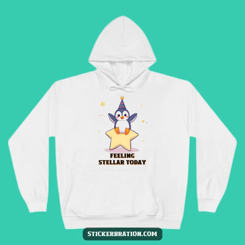 Funny Penguin Dance Hoodie: Cozy Celebratory Star Wear for Comfort