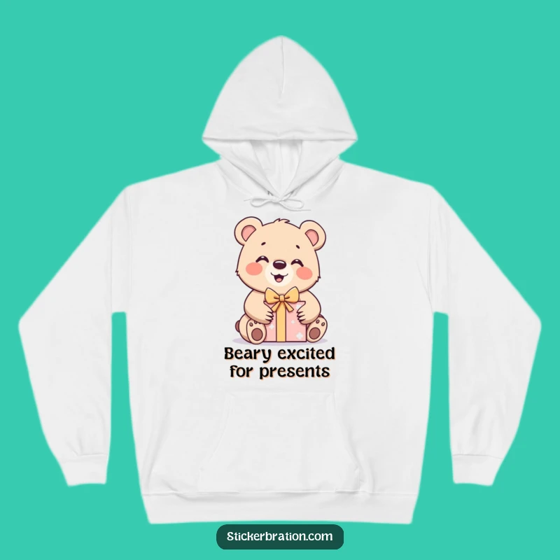 Funny Bear Cub Gift Hoodie: Cozy Up with Exciting Present Vibes