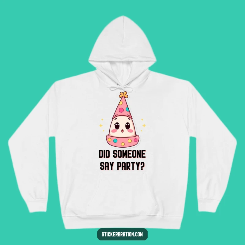 Funny Surprised Party Hat Hoodie: Cozy Up with Hilarious Shocking Comfort