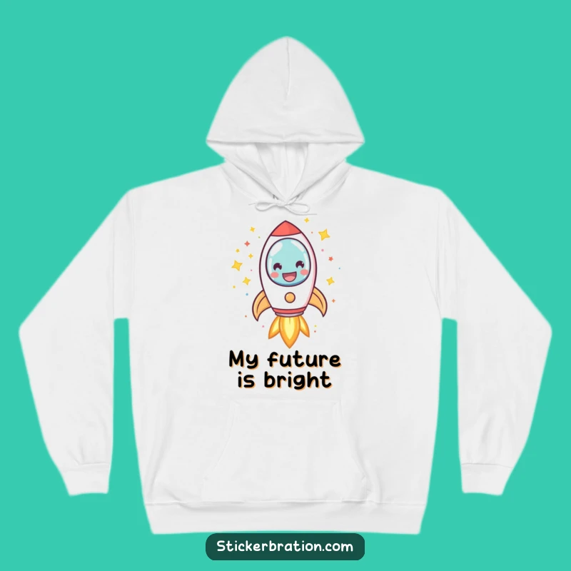 Cozy Funny Rocket Blast Off Hoodie: Stay Warm on Your Cosmic Journey