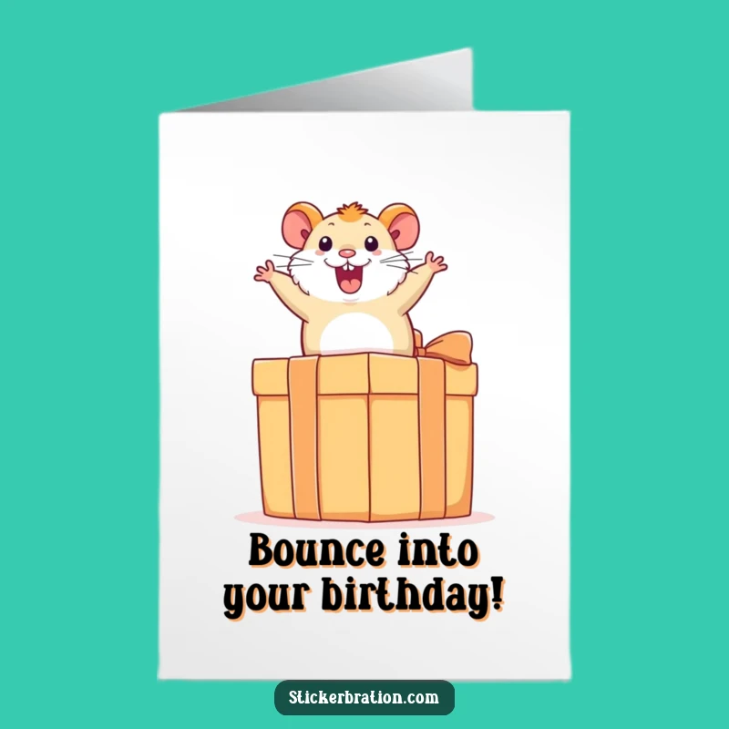 Free Printable Birthday Card: Hamster Party Fun, Hilarious Downloadable Gift
