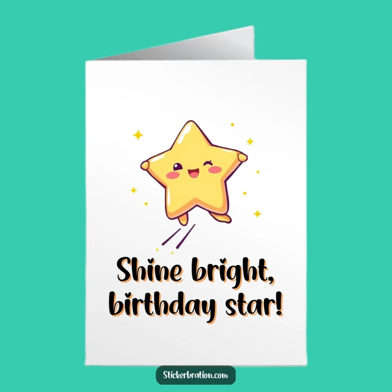 Free Printable Star Birthday Card - Joyful Leaper Downloadable & Print at Home