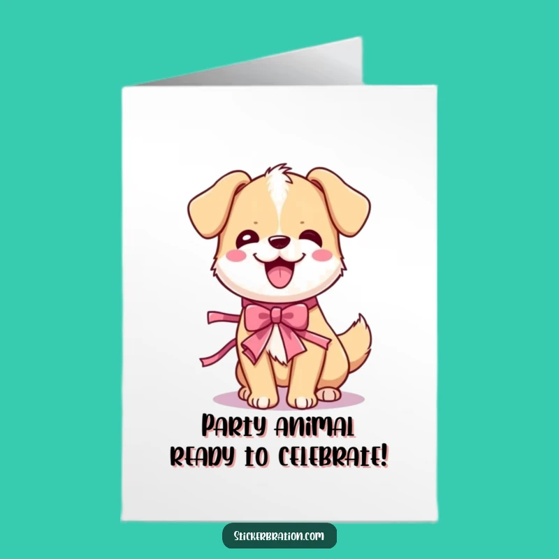 Free Printable Happy Birthday Card: Funny Wiggling Dog, Perfect DIY Downloadable Gift