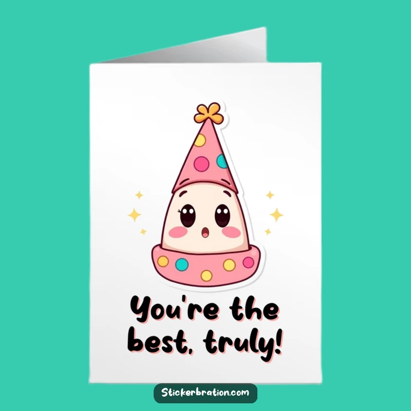 Free Printable Surprised Party Hat Thank You Card - Funny Downloadable Gratitude