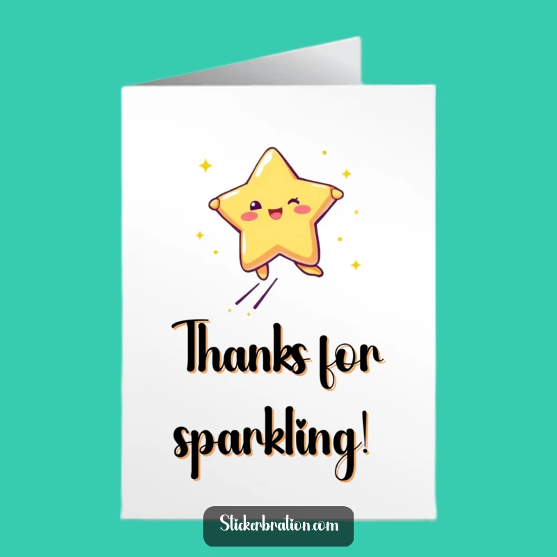 Sparkling Free Printable Star Thank You Card - Joyful Leaper Downloadable & Print at Home