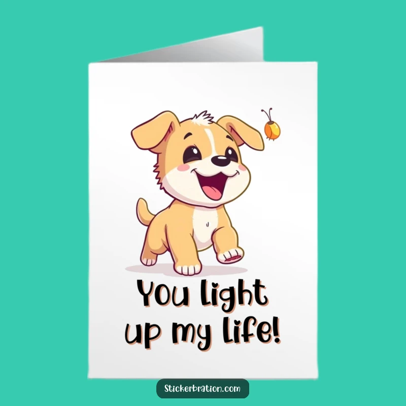 Free Printable Thank You Card: Puppy's Firefly Chase, Grateful Gift