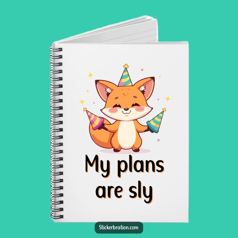 Funny Fox Juggling Notebook: Playful Party Journal for Ideas