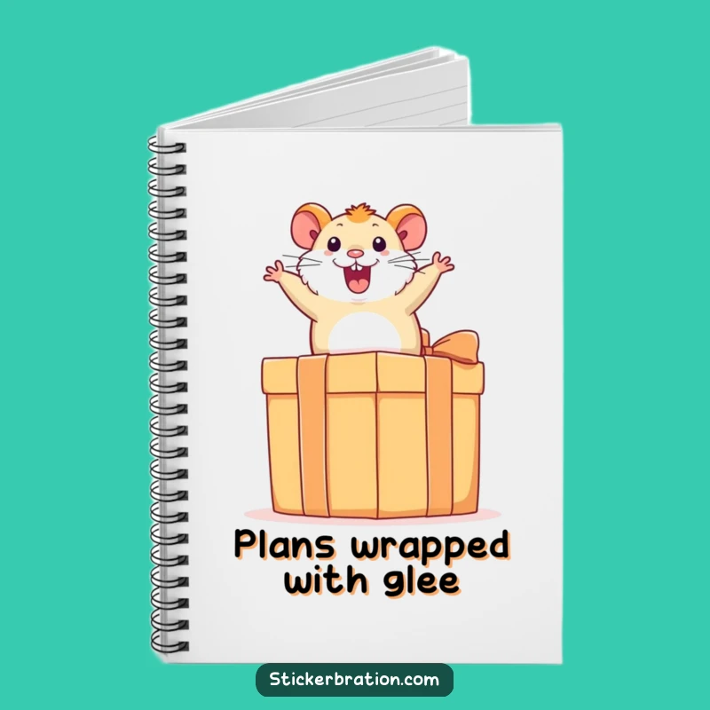 Funny Hamster Present Notebook - Hilarious Excitement Journal Gift