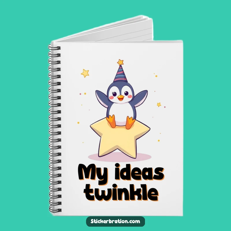 Funny Penguin Dance Notebook: Celebratory Star Journal for Ideas