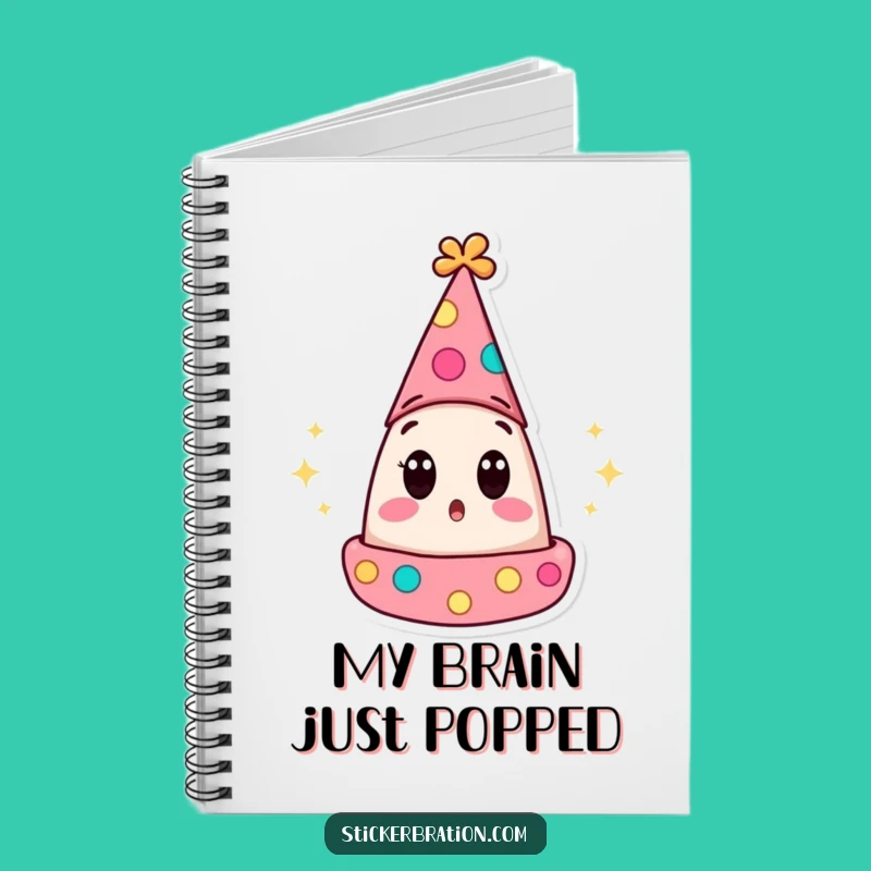 Funny Surprised Party Hat Notebook: Jot Down Ideas with Wide-Eyed Wonder