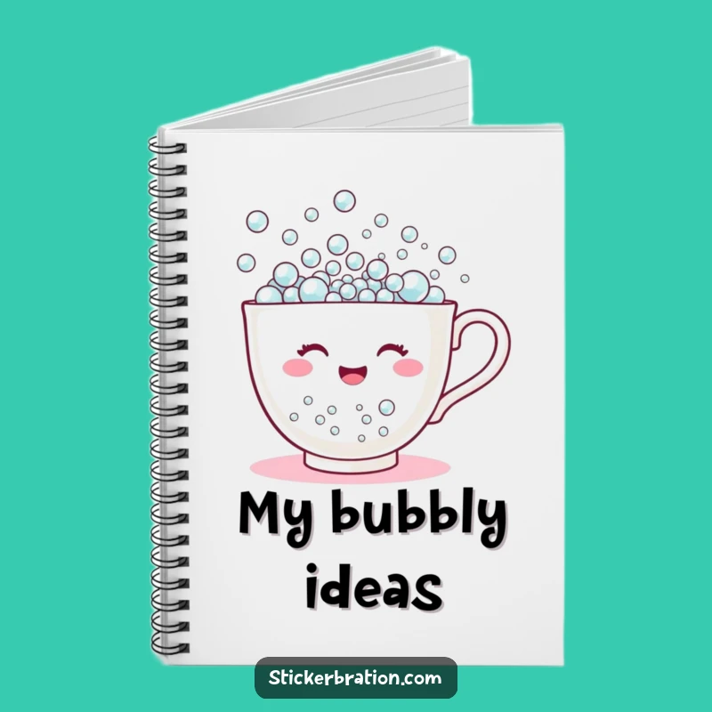 Funny Teacup Bubbles Notebook: Jot Down Ideas with Bubbly Flair