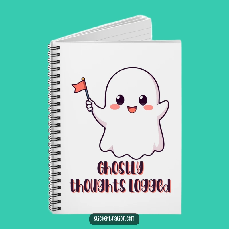 Funny Ghost Flag Notebook: Cute Jotter, Perfect Gift for Notes