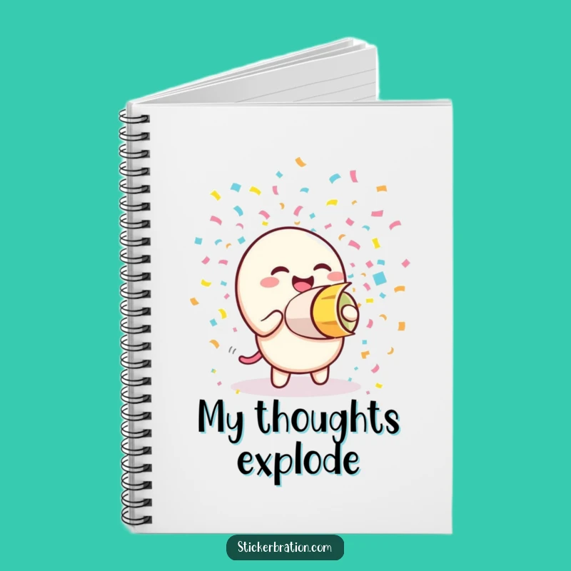 Funny Confetti Cannon Notebook: Jot Down Ideas with Giggle-Worthy Flair
