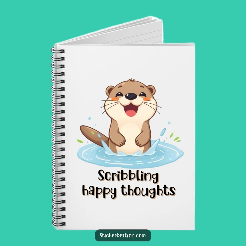 Funny Otter Splashing Notebook: Jot Down Ideas with Delightful Energy