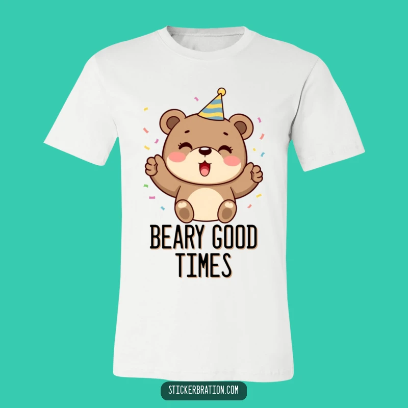 Funny Bear Party T-Shirt: Wear Your Celebration, Bear Style!