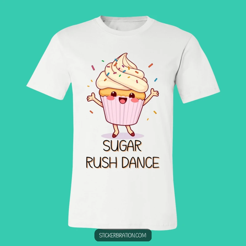 Funny Dancing Cupcake T-Shirt: Wear Your Sweetest Moves with Pride