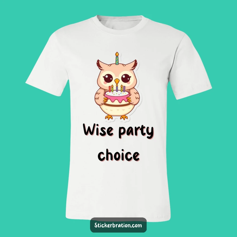 Funny Owl Birthday T-Shirt: Wear Your Celebration with This Cheerful Character Tee