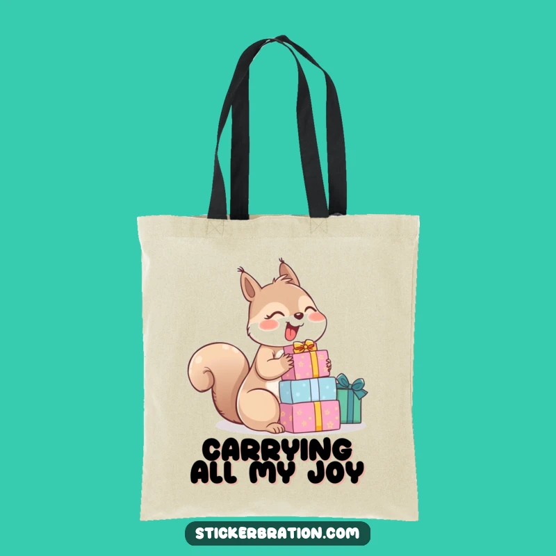 Funny Giggling Squirrel Gifts Tote Bag: Carry Your Cheer and Treasures